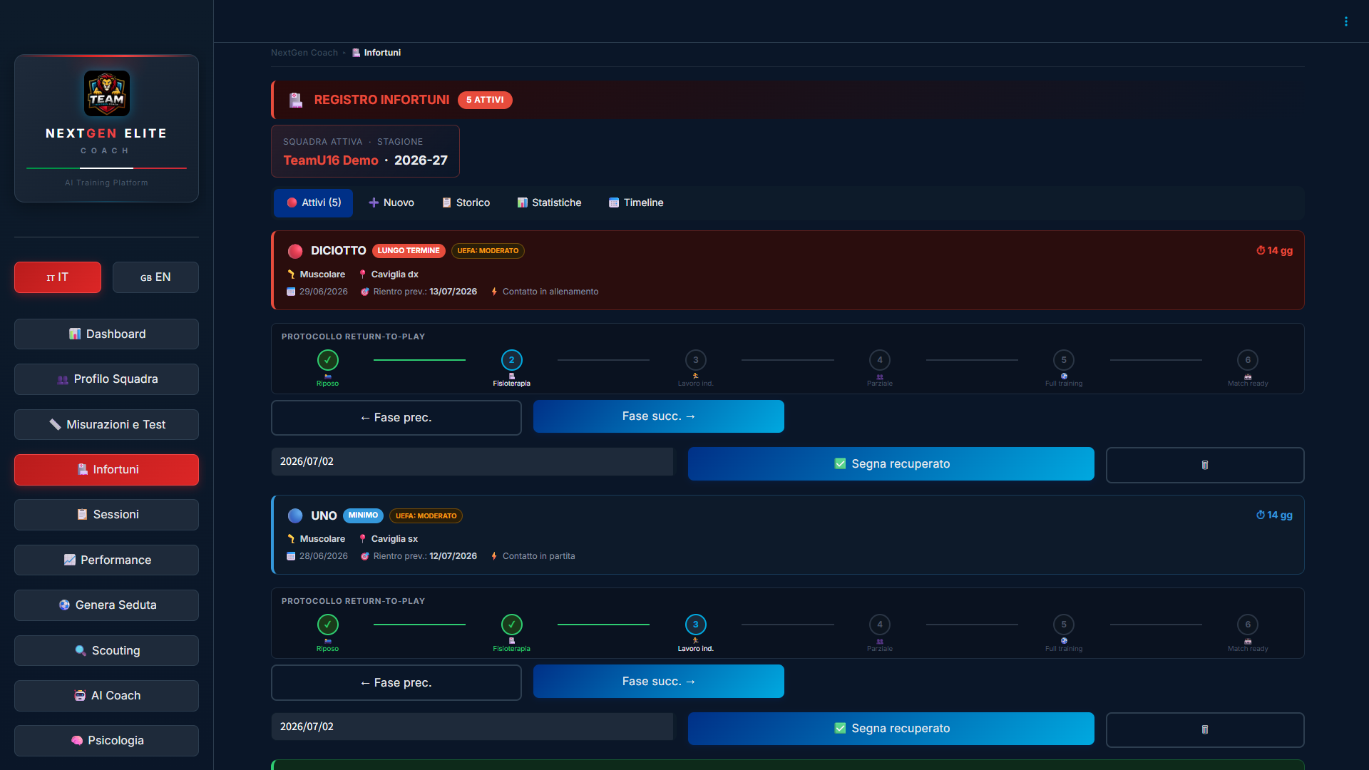 Injury Registry NextGen Coach